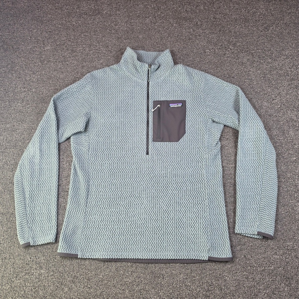 Patagonia R1 Air Zip-Neck Nouveau Green Mens Medium Fleece Pullover 40245 Hiking